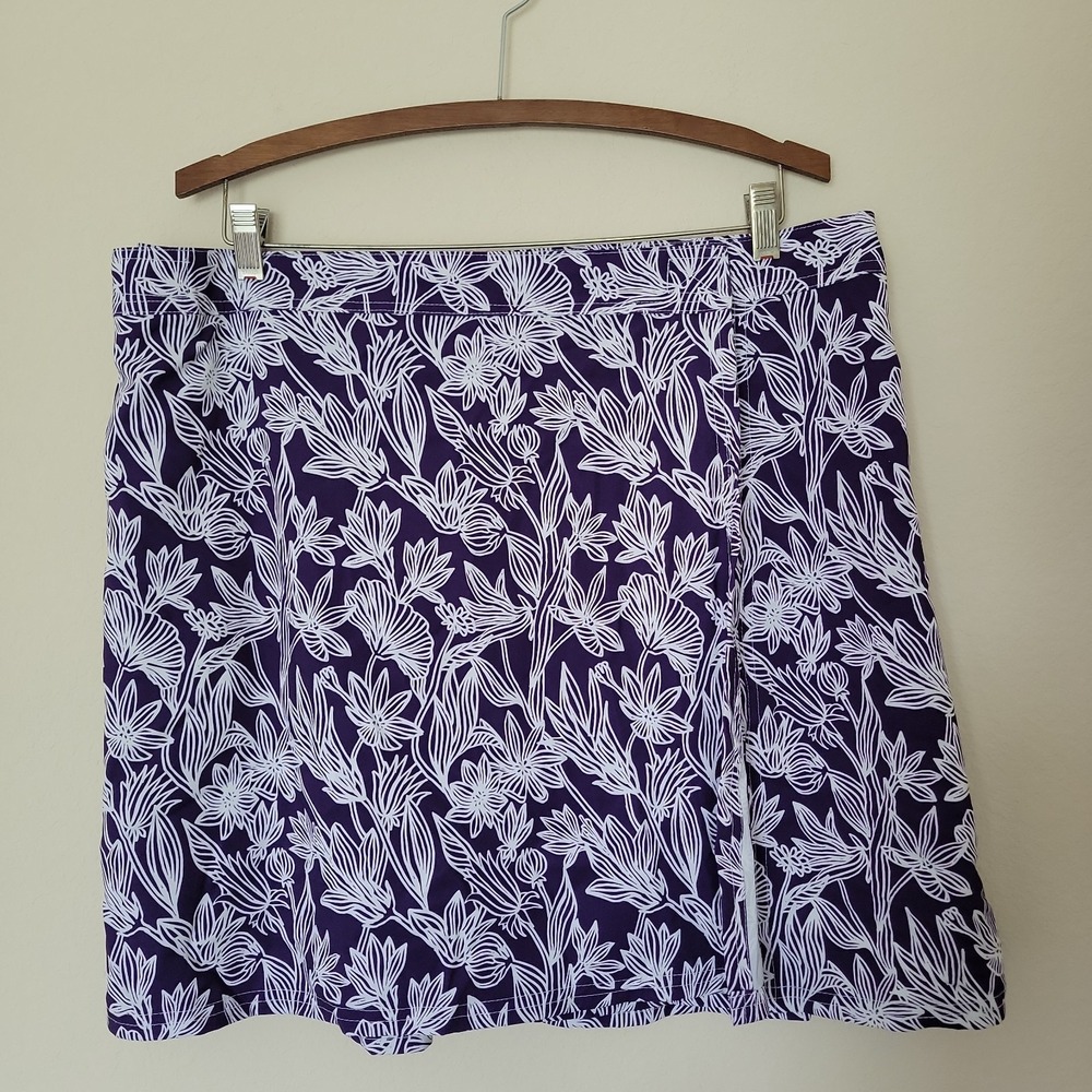 Rip Skirt Hawaii Wrap Skirt Sz XL Length 2 Viola Floral Water Repellant Coverup